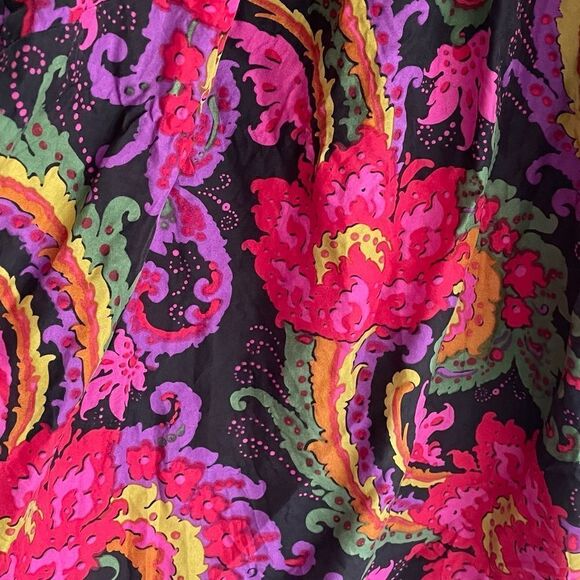 J. CREW Silk Floral Paisley Print Sleeveless Halter Tank Top Blouse S - Picture 3 of 4